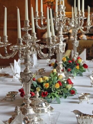 Table de fête argenterie