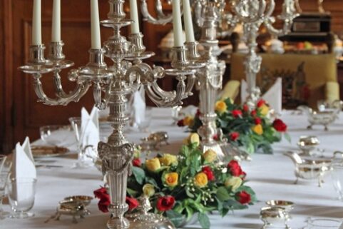 Table de fête argenterie