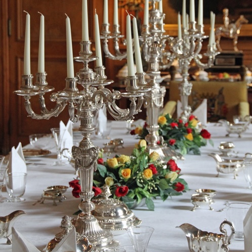 Table de fête argenterie
