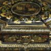Détail table époque Napoléon III en papier mâché