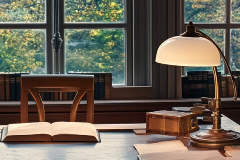 bureau ambiance bibliothèque