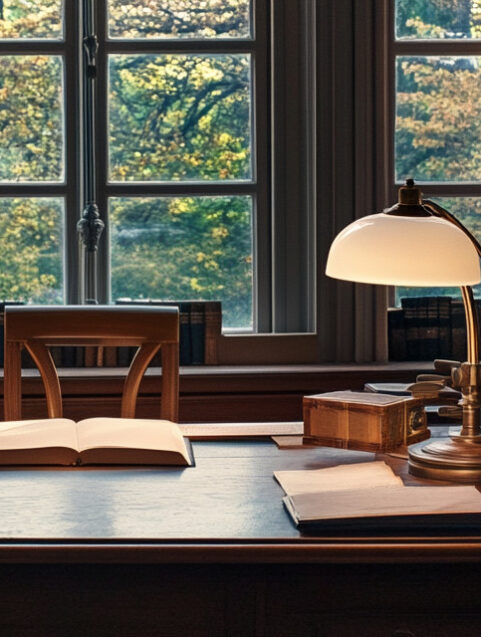 bureau ambiance bibliothèque