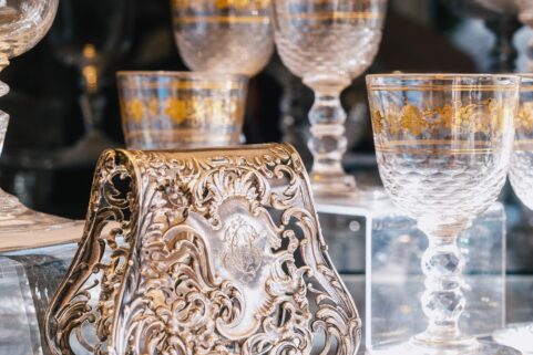 Pince à asperges art nouveau en argent