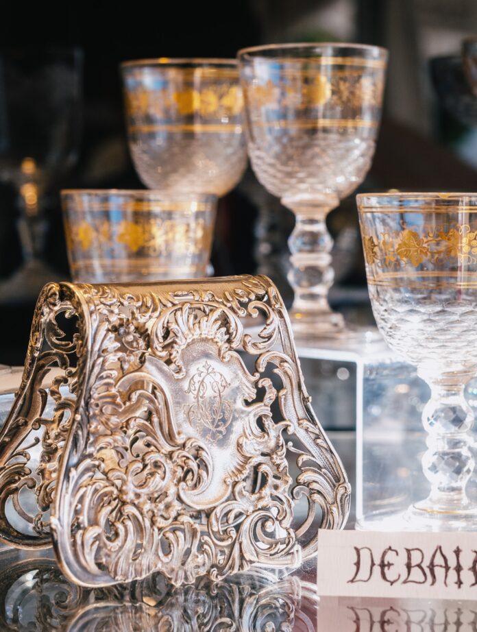 Pince à asperges art nouveau en argent