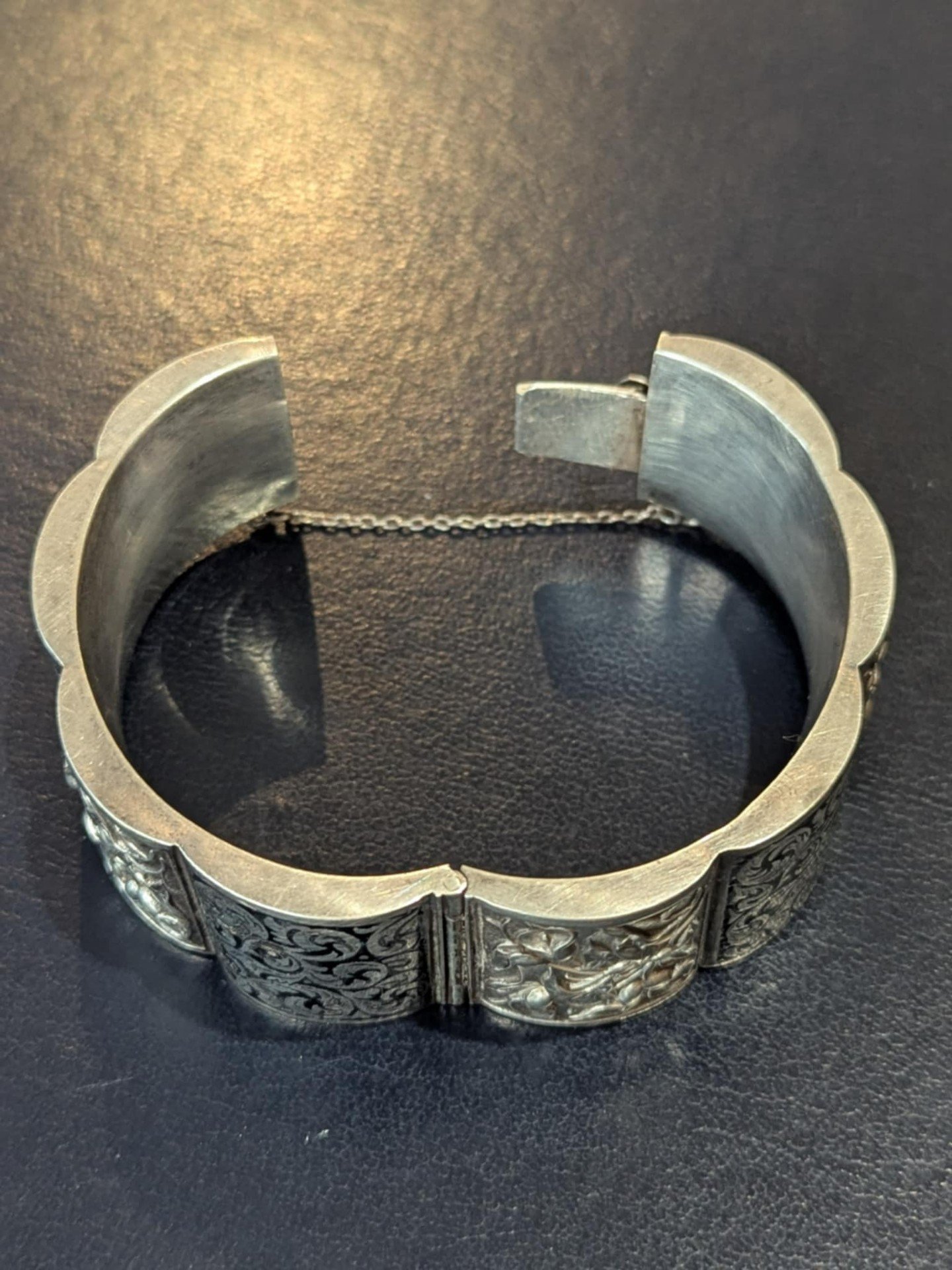 Bracelet art déco argent ancien