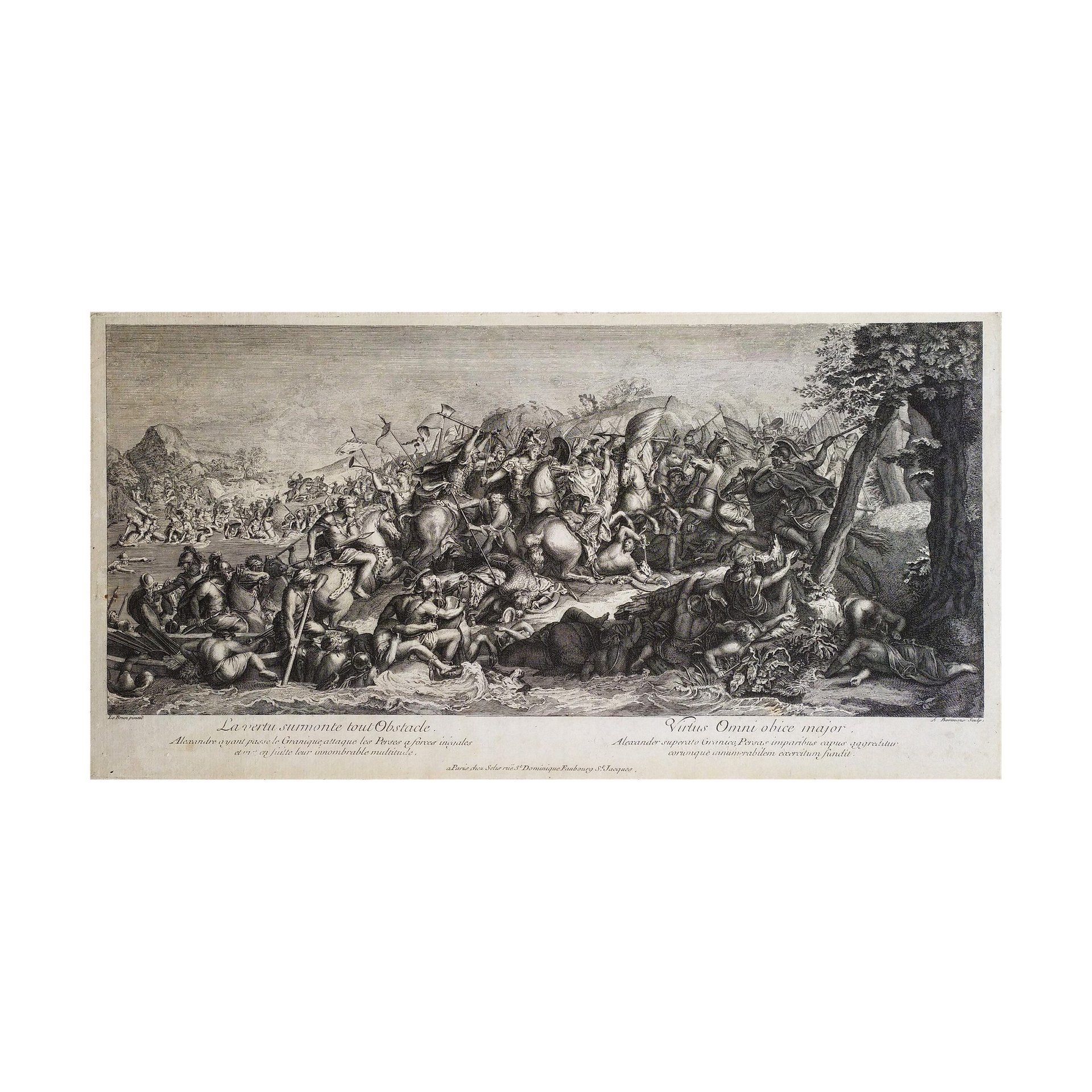 Battle Of The Granicus By Alexander Etching Aft | Antikeo