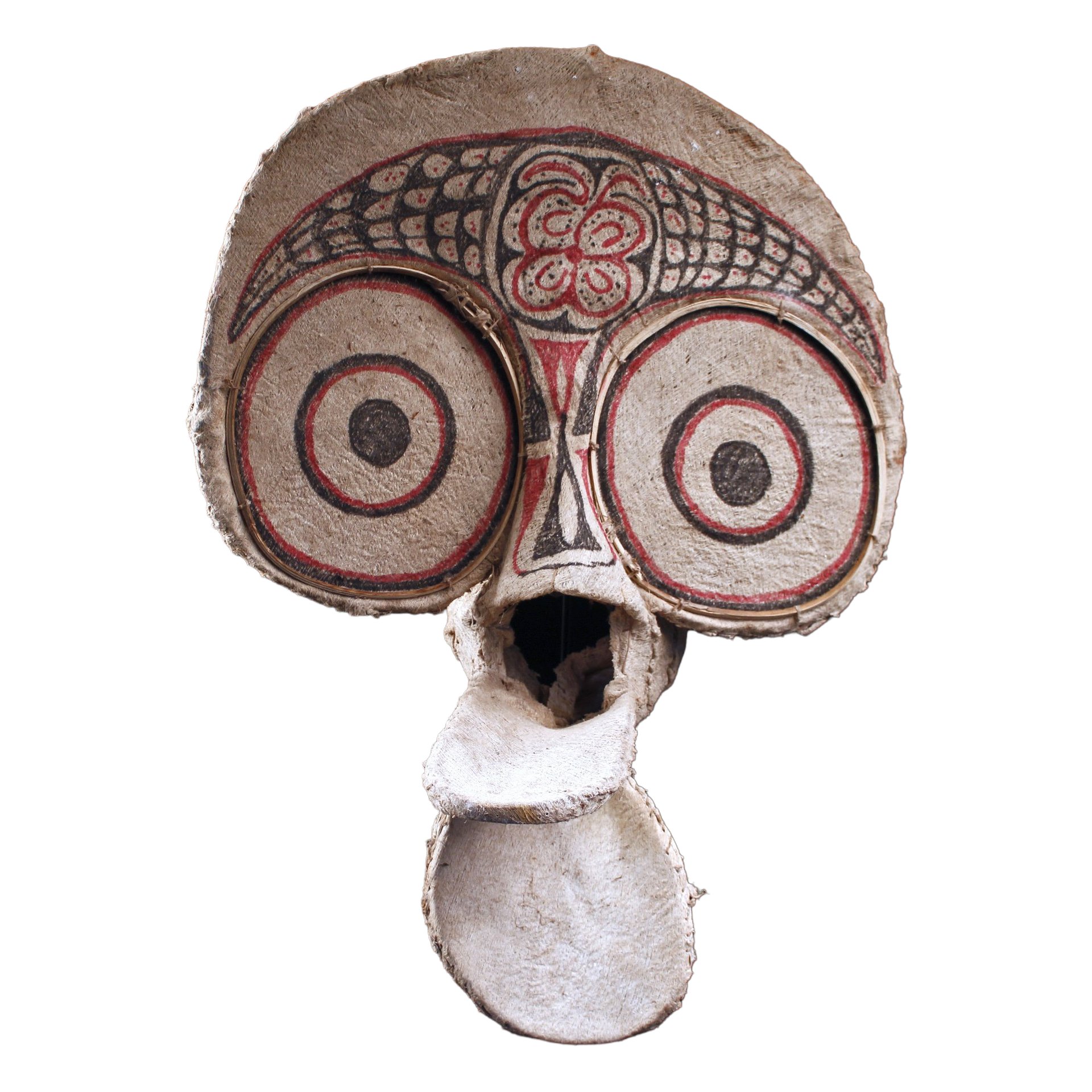 Masque Tribal En Bois Des Îles Pacifique (Nouvelle-Guinée) - Sculpture D'art Océanien Vintage Années 50-60