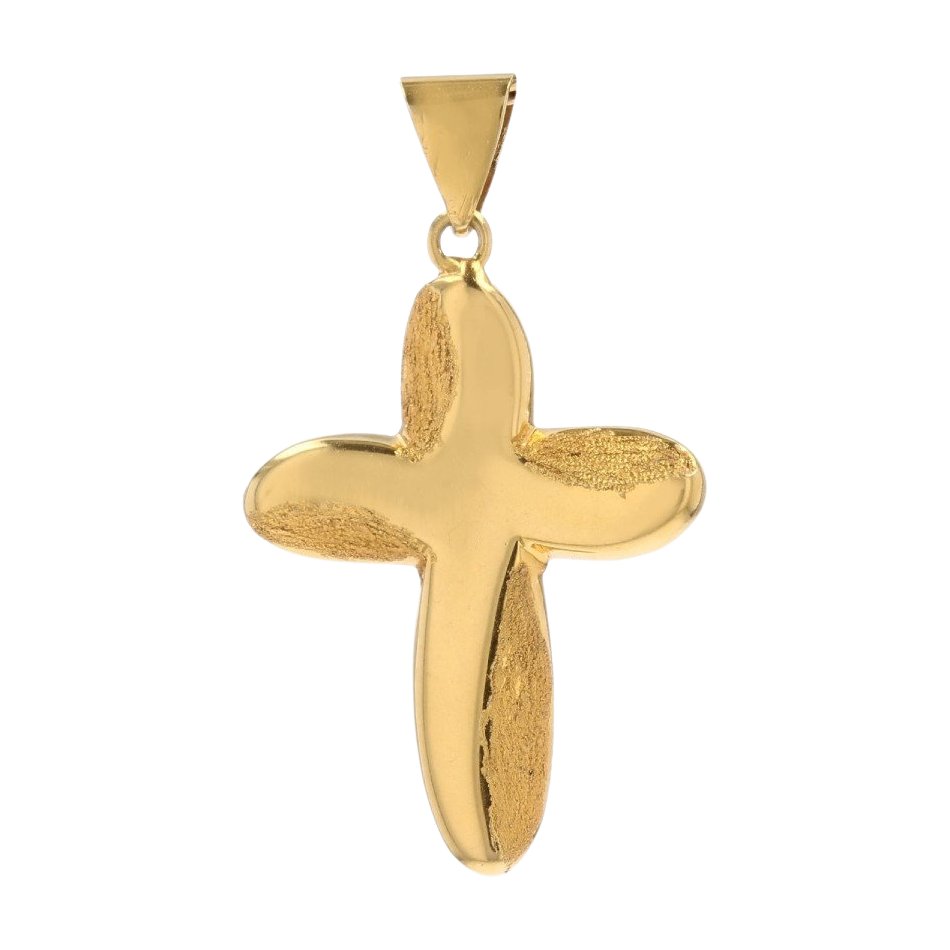 Ciondolo croce oro giallo e diamanti - GIOIELLERIA ROMA – GIOIELLI IN