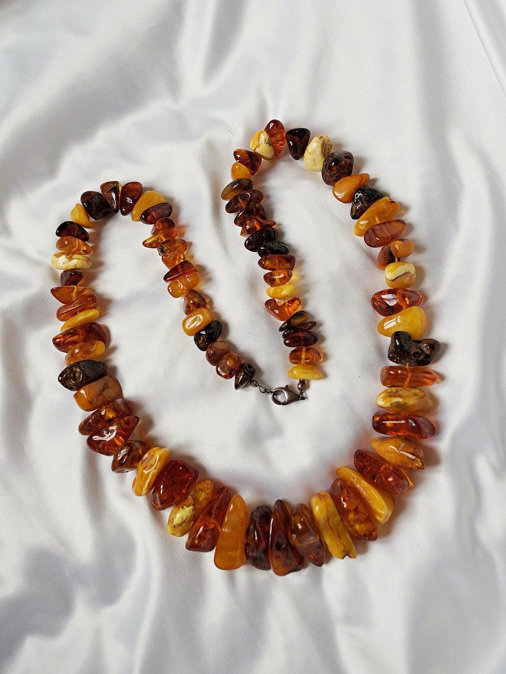 Gros Collier Vintage En Pierres Naturelles – Bijou Ancien Rétro