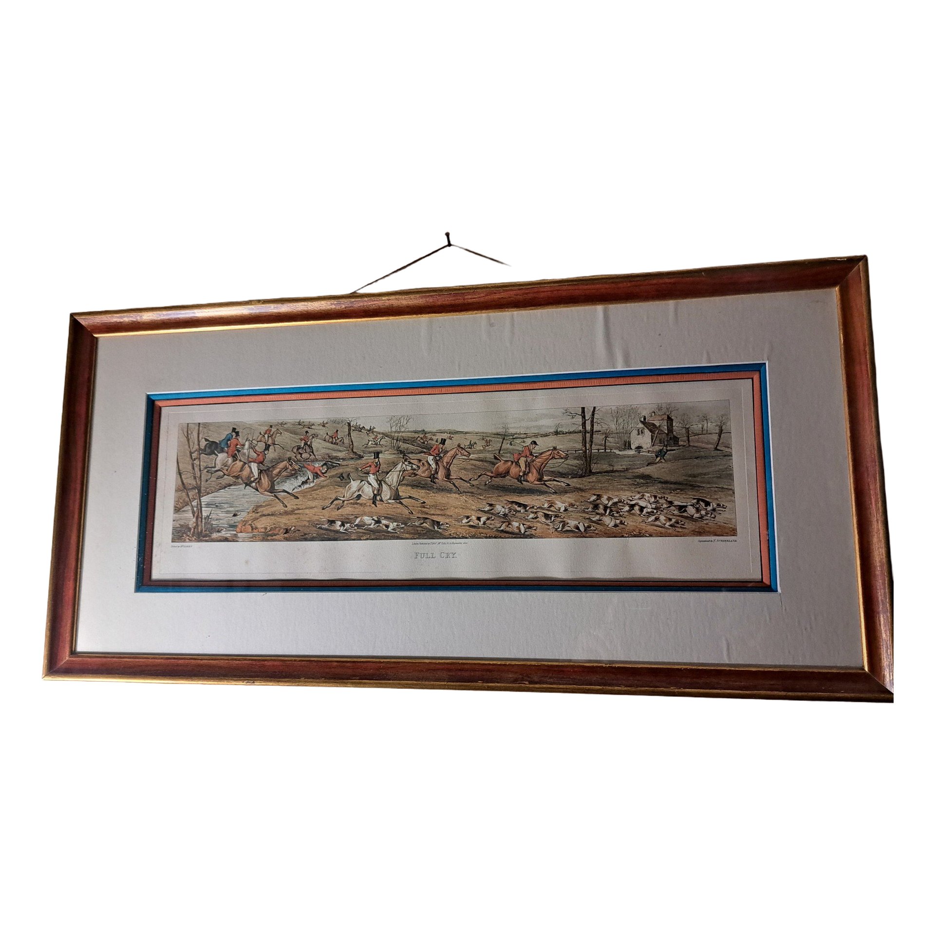 Paire de gravure chasse à courre - signées - Collection
