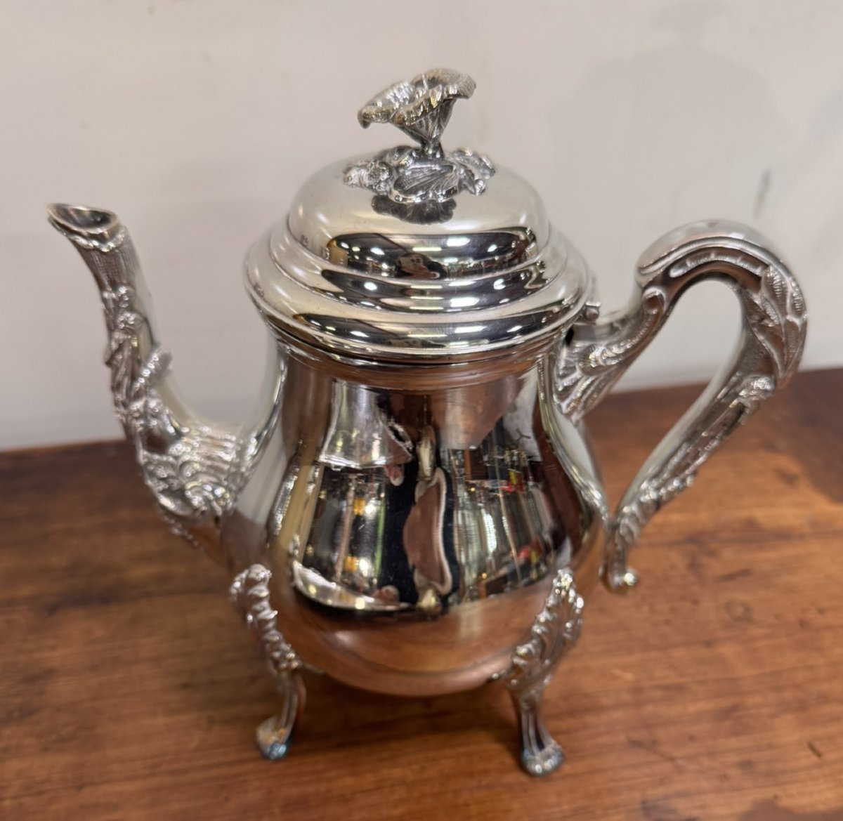 Service A The Et Cafe In Metal Argente Ercuis Louis XV Style