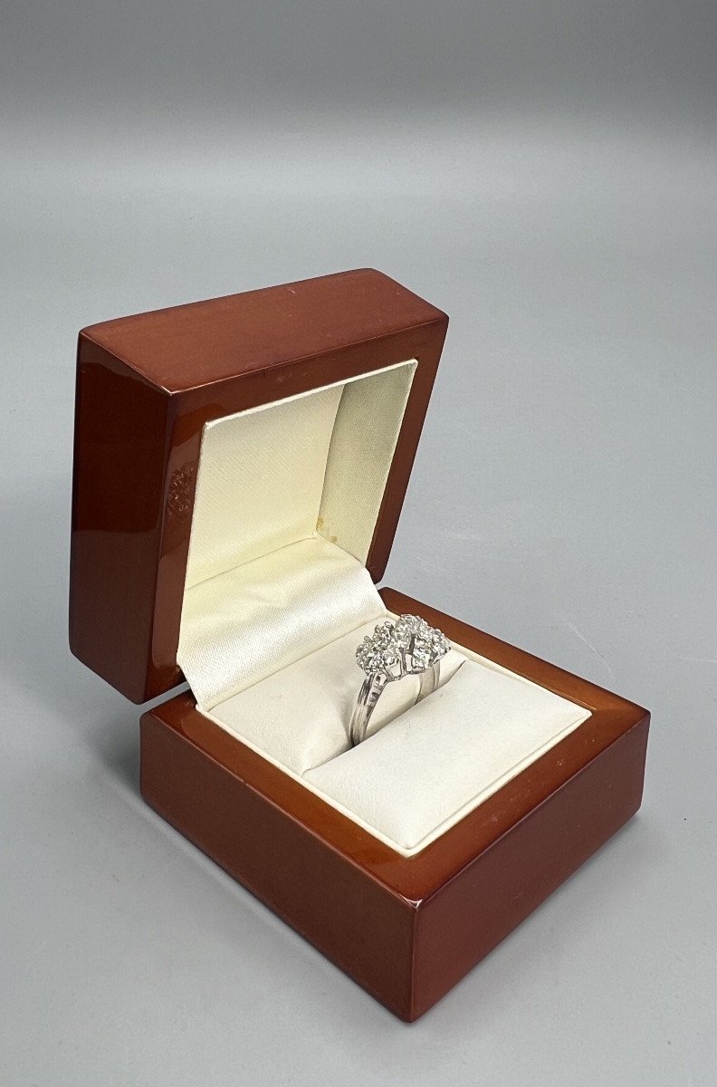 Bague En Or Blanc 18 Carats Sertie D'un Diamant - Taille 52, Couleur G - Neuf Avec étiquettes