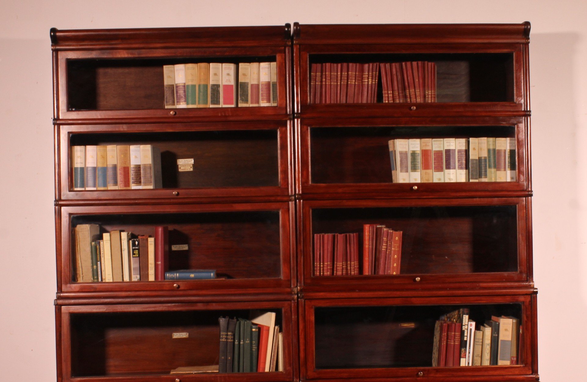 Grande Bibliothèque Antique En Chêne De Globe Wernicke 1890s Set De 30