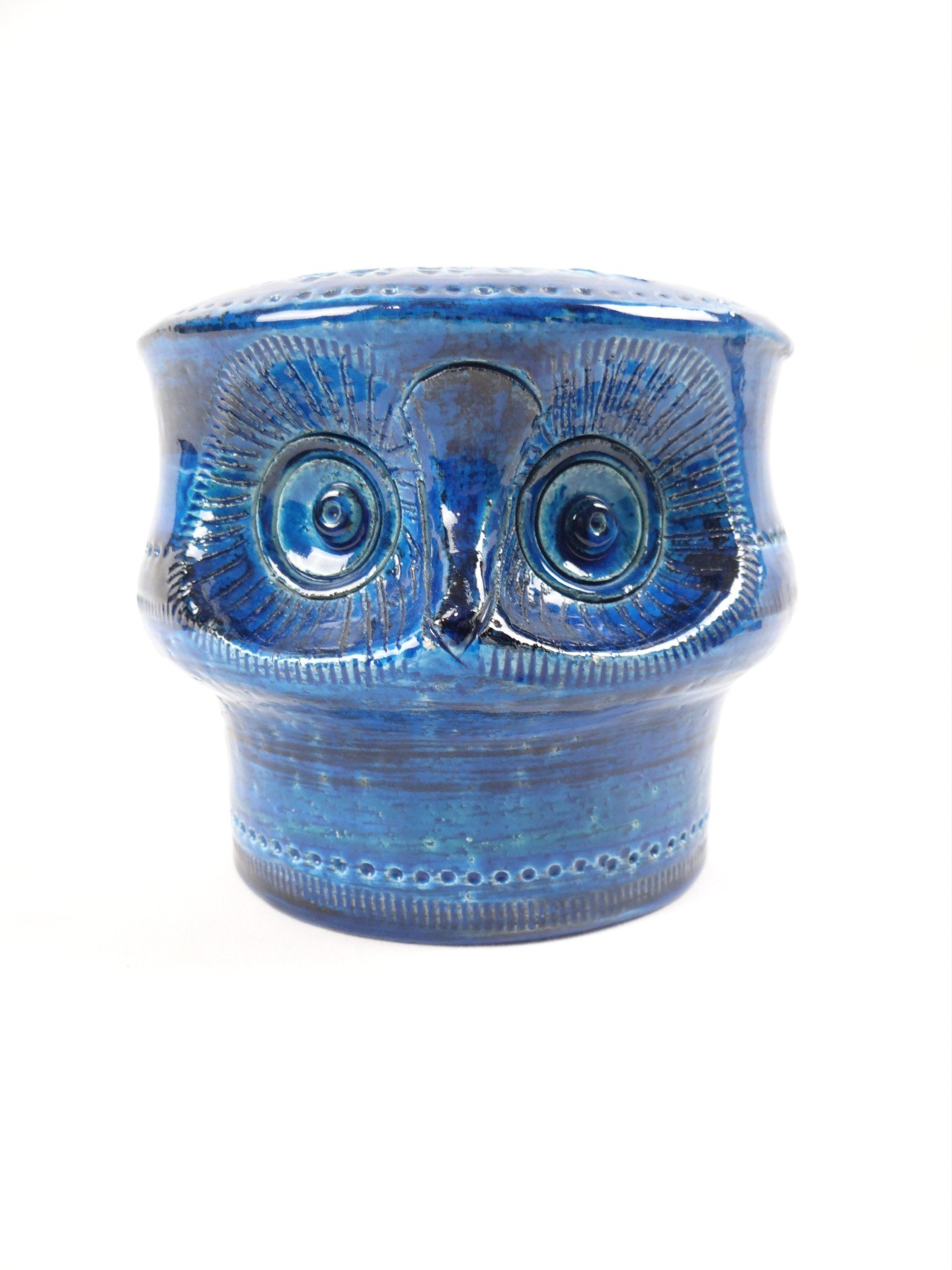 Ceramic owl head by Aldo Londi for Bitossi, Ita | Antikeo