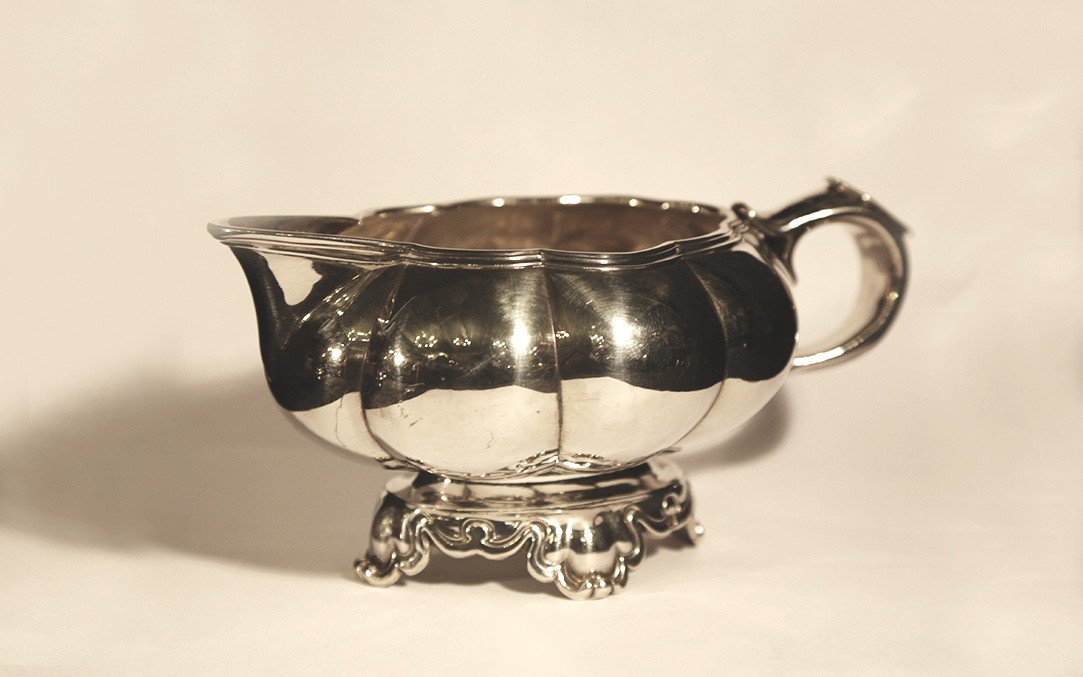 Sauciere aus massivem Silber - Anderes Tafelsilber | Antikeo
