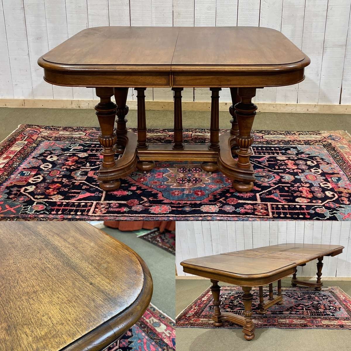 Henri II table in walnut early 20th century wit | Antikeo