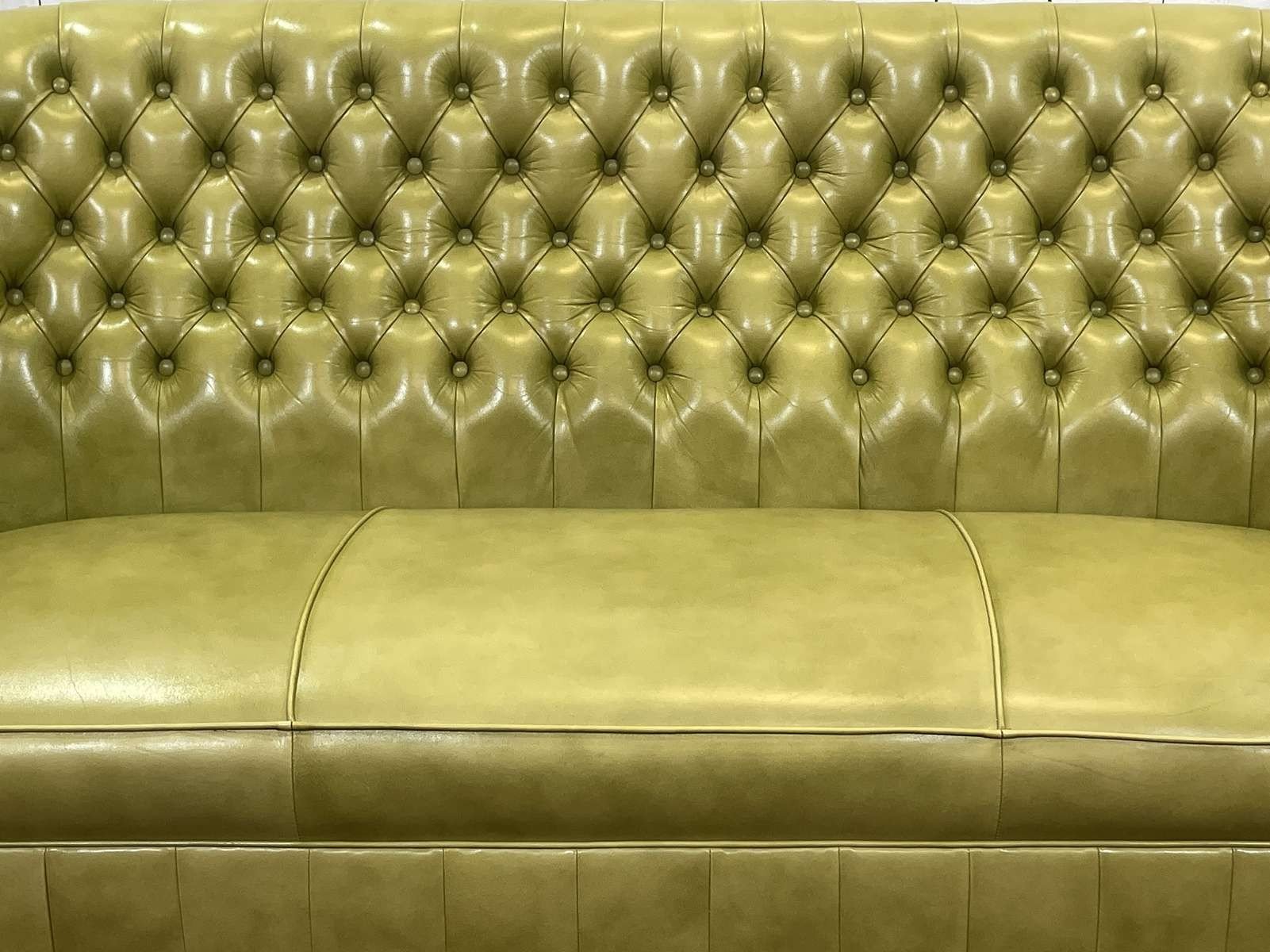 Canapé Chesterfield 3 places vert foncé tissu - Canapé Chesterfield