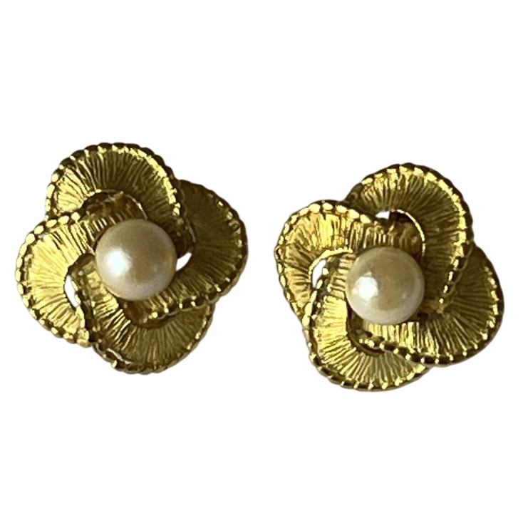 Boucles d'oreilles or blanc, turquoises et diamants