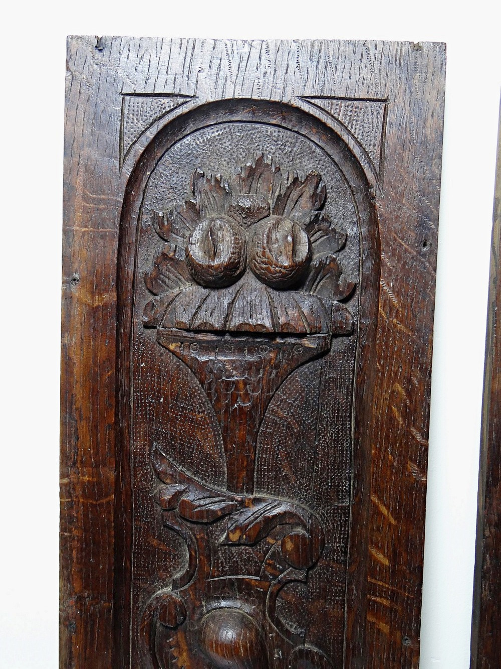 Panneau Décoratif En Bois De Chêne Sculpté XIX