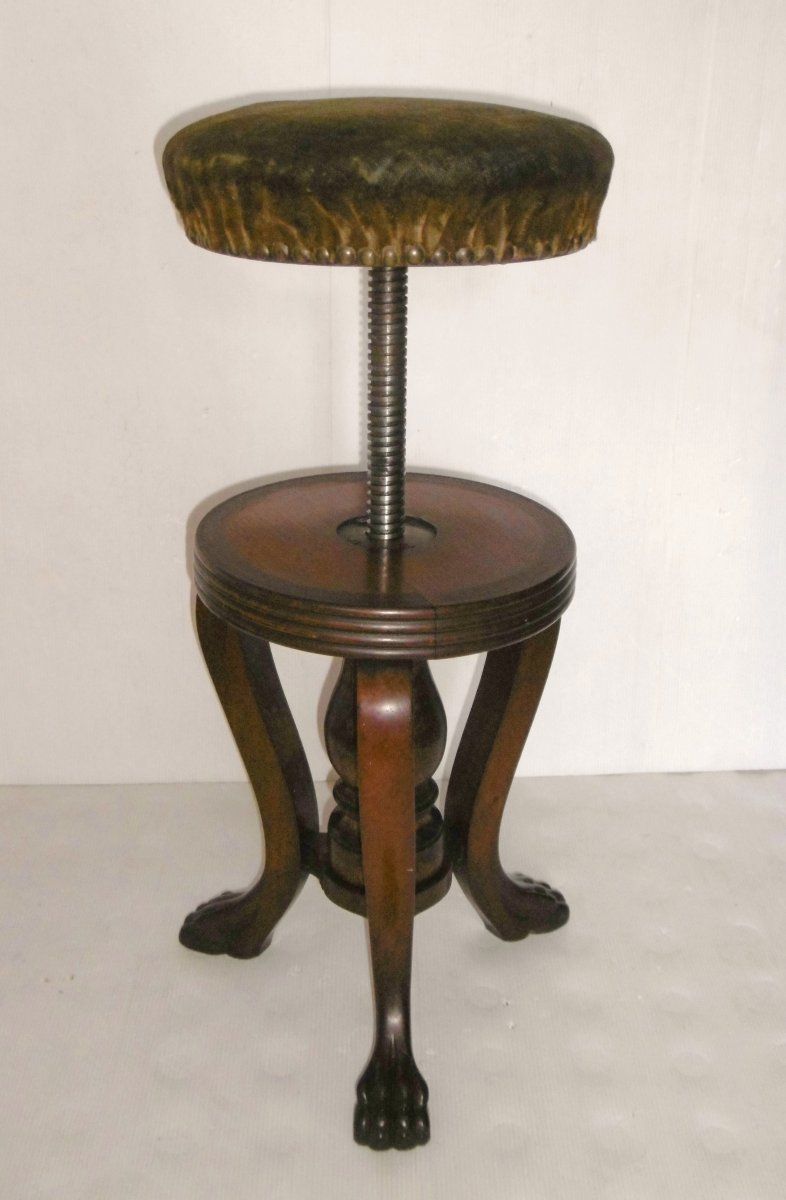 Tabouret de piano SYLVA relookée à l'atelier - La Fée Caséine