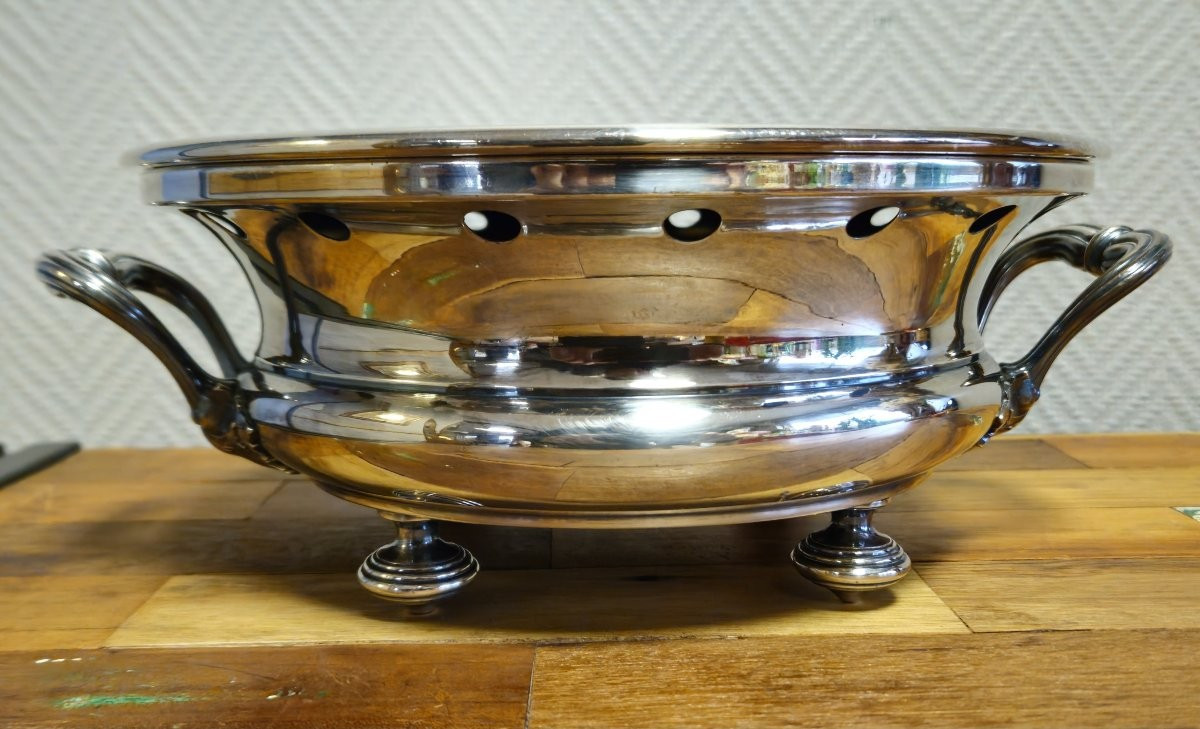 Ancien chauffe plat christofle metal argenté orfèvrerie - Arts de la table