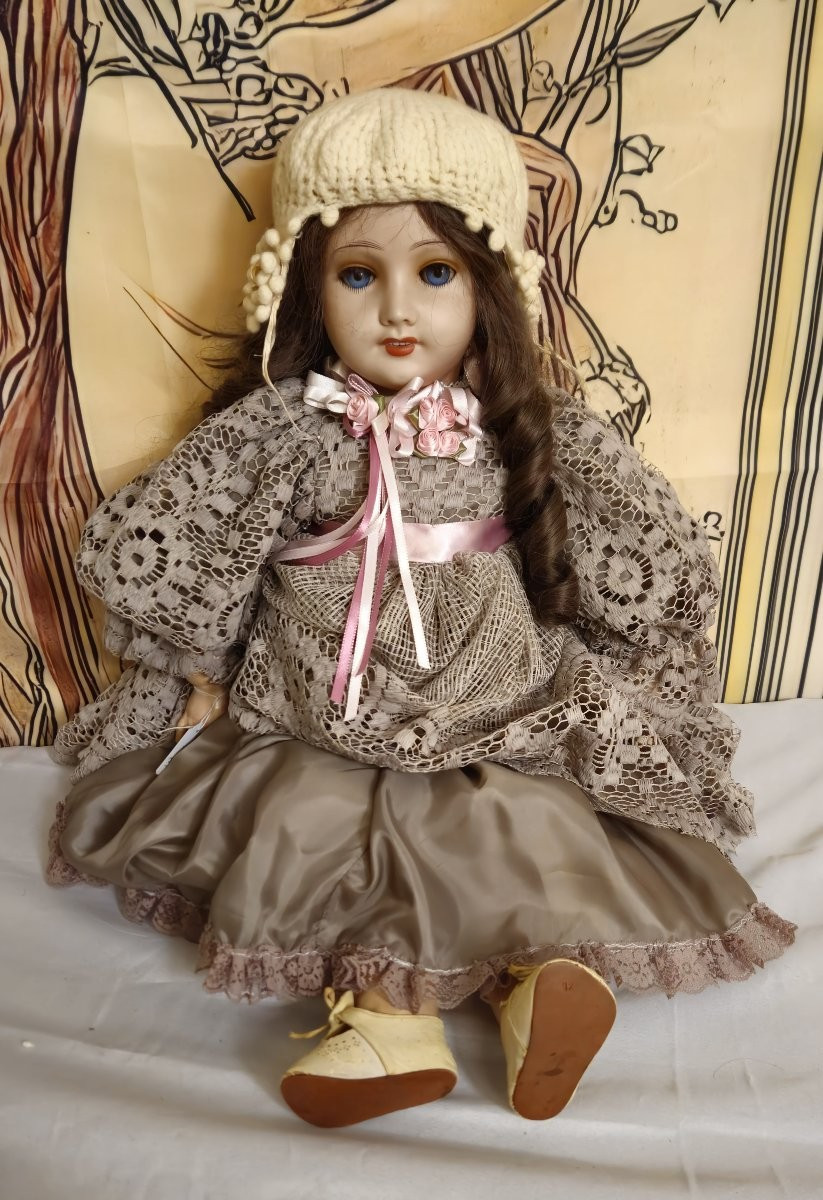 Large antique doll UNIS France 301 – porcelain  | Antikeo