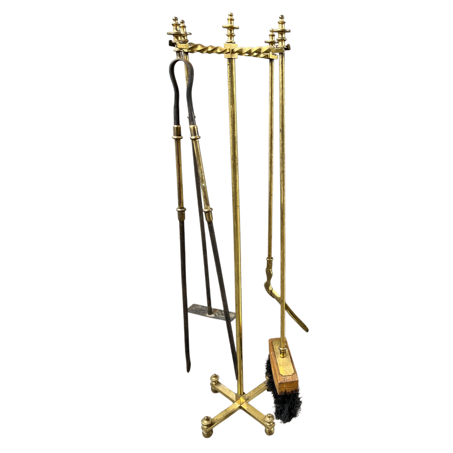 Serviteur de cheminée laiton Bronze style LOUIS XV