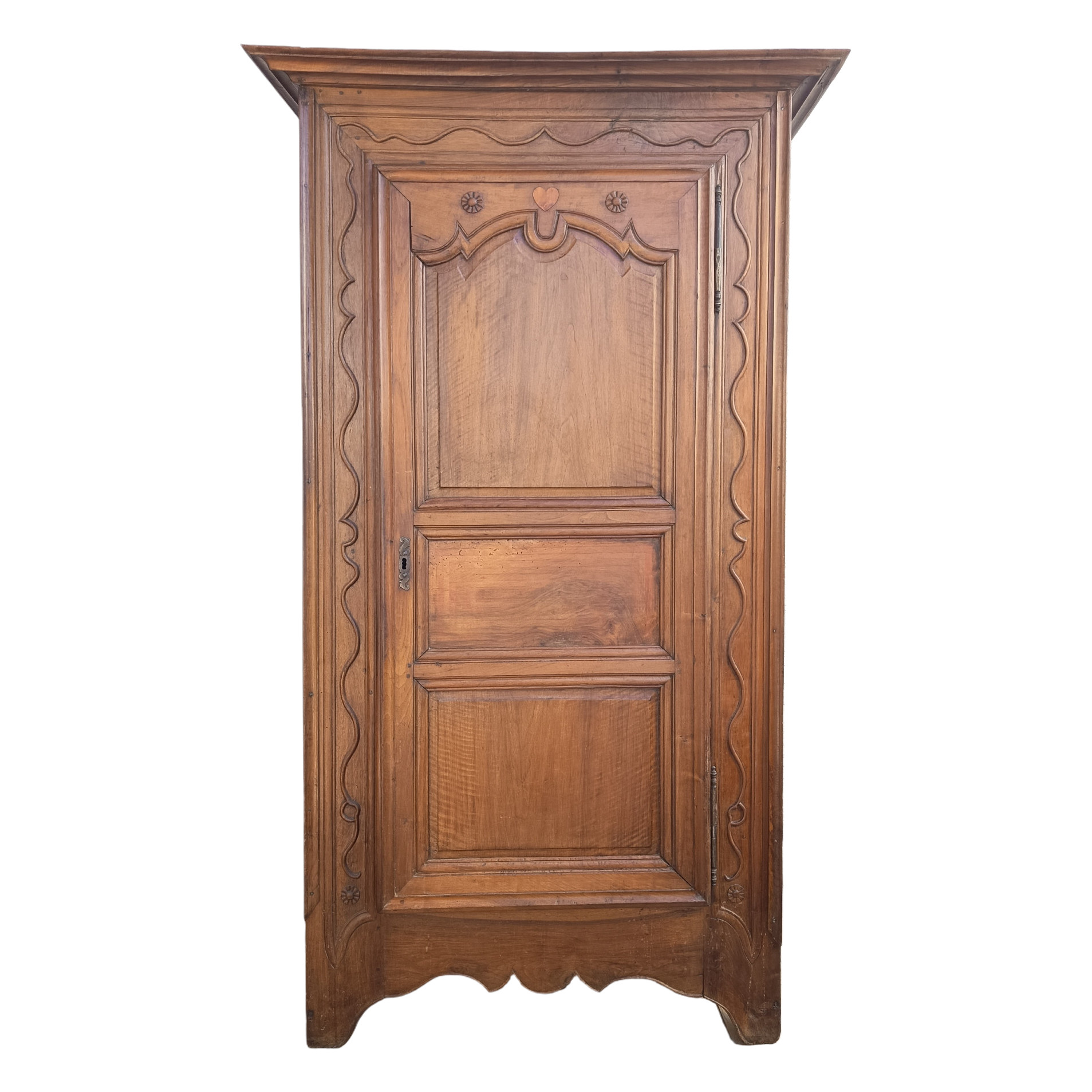Grande Bonnetière D'époque Louis XIV – Armoire Haute En Bois – 220 Cm
