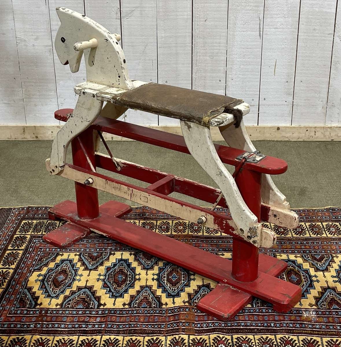 English wooden rocking horse from the 1950s - O... | Antikeo