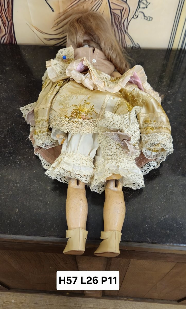 Large antique doll UNIS FRANCE 60 – porcelain h | Antikeo