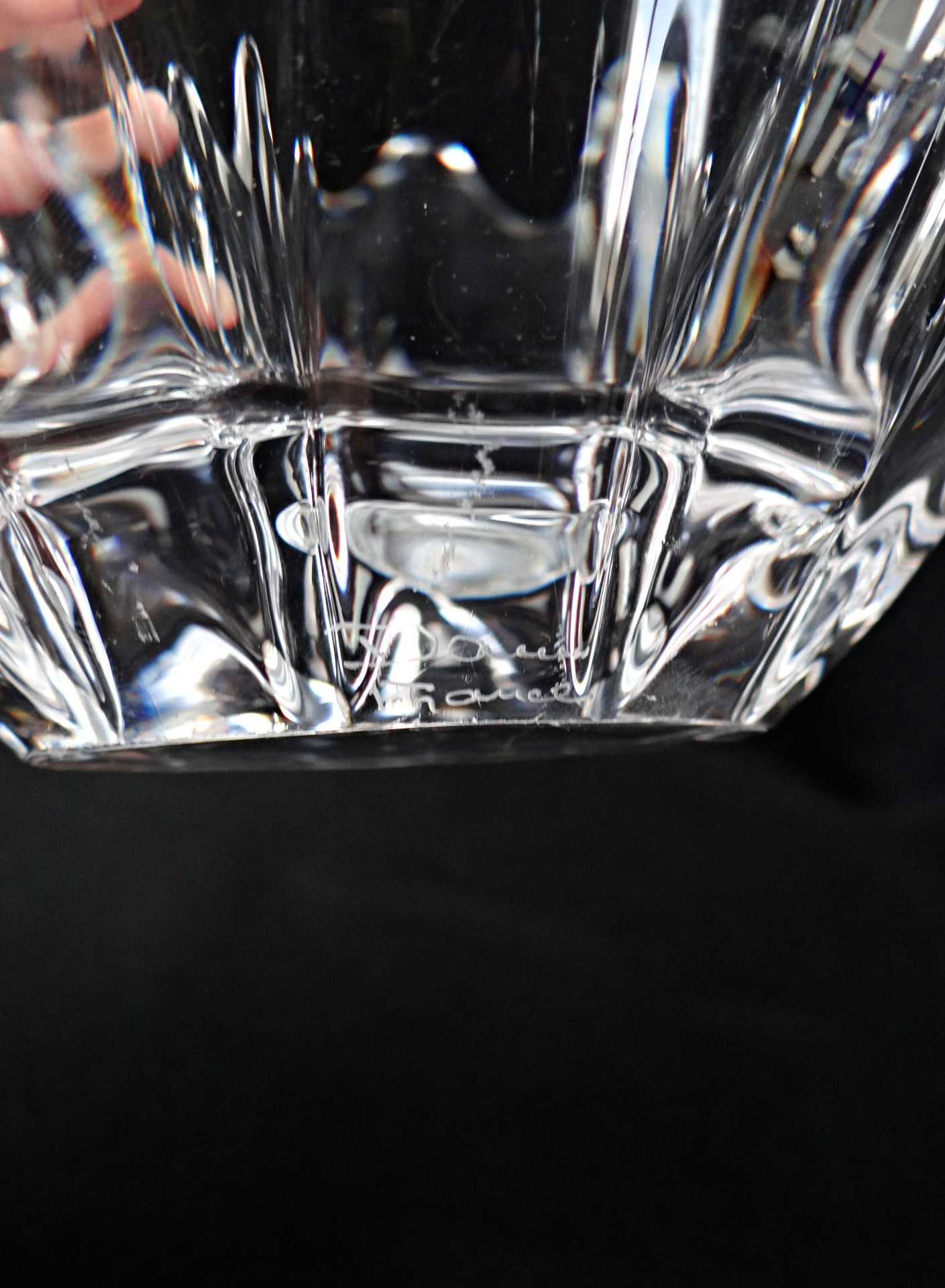 Daum France vintage 1960s crystal fruit bowl or | Antikeo