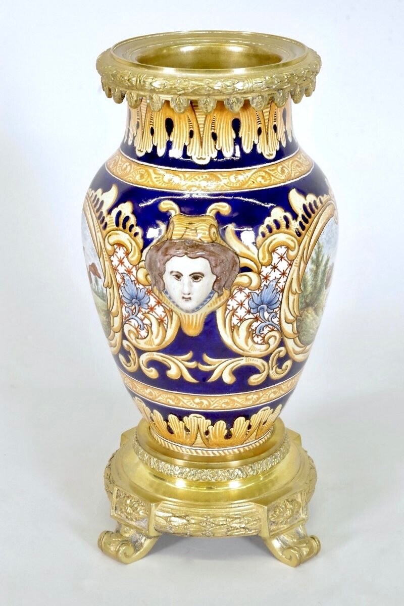 Pair of Louis XVI vases made of Nevers earthenw | Antikeo