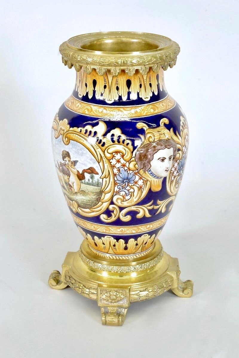 Pair of Louis XVI vases made of Nevers earthenw | Antikeo