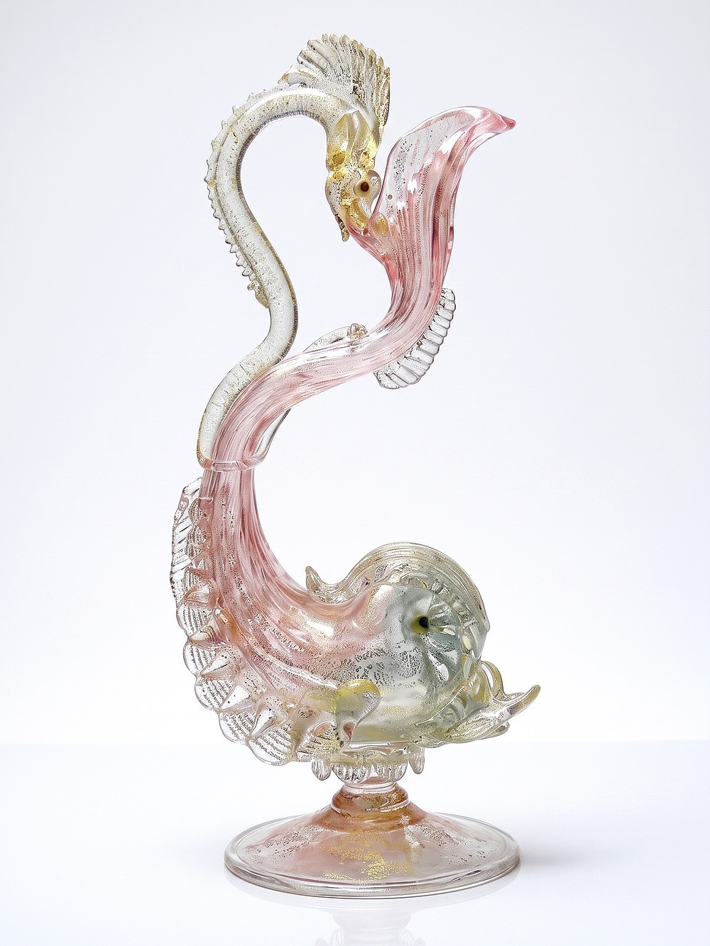 Antonio Salviati Murano Glass Ewer with a Dolph | Antikeo
