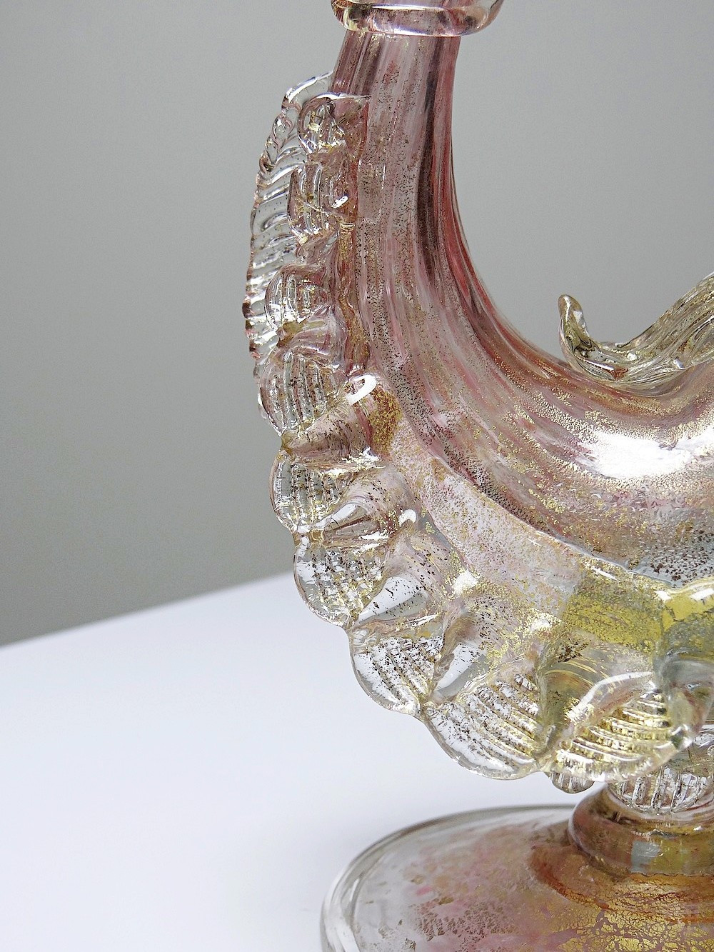 Antonio Salviati Murano Glass Ewer with a Dolph | Antikeo