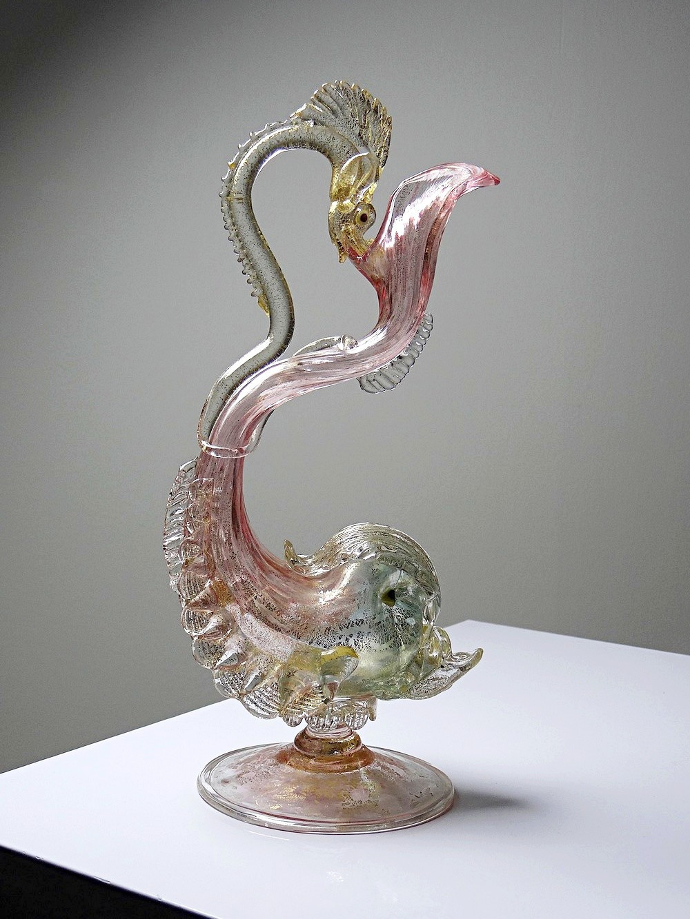 Antonio Salviati Murano Glass Ewer with a Dolph | Antikeo