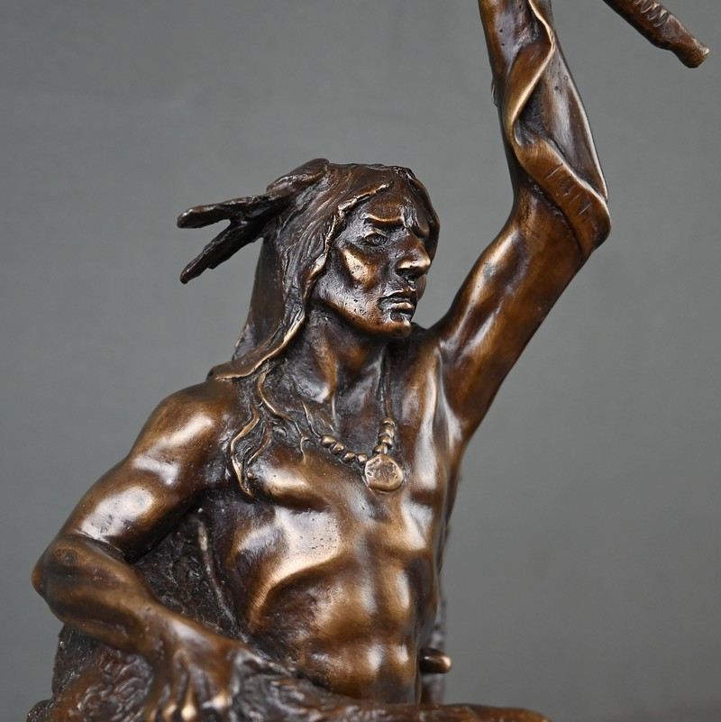 Bronze “Spirit of War” after Buck McCain - 20th | Antikeo