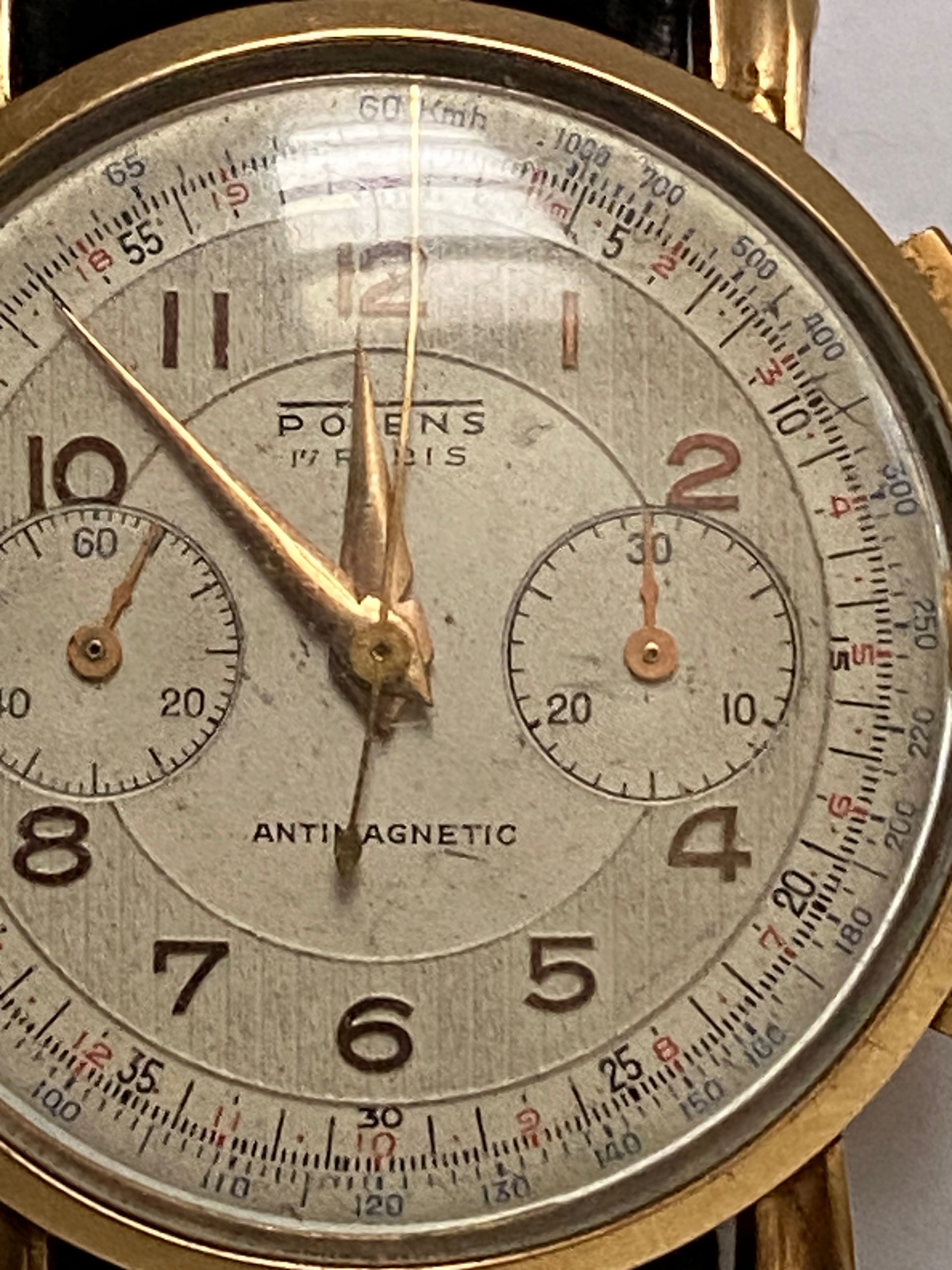 MONTRE CHRONOMÈTRE OR 1930 - Montres