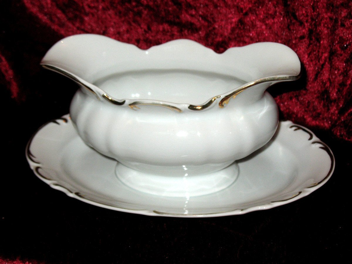 Poubelle de table, porcelaine Lucien Engel