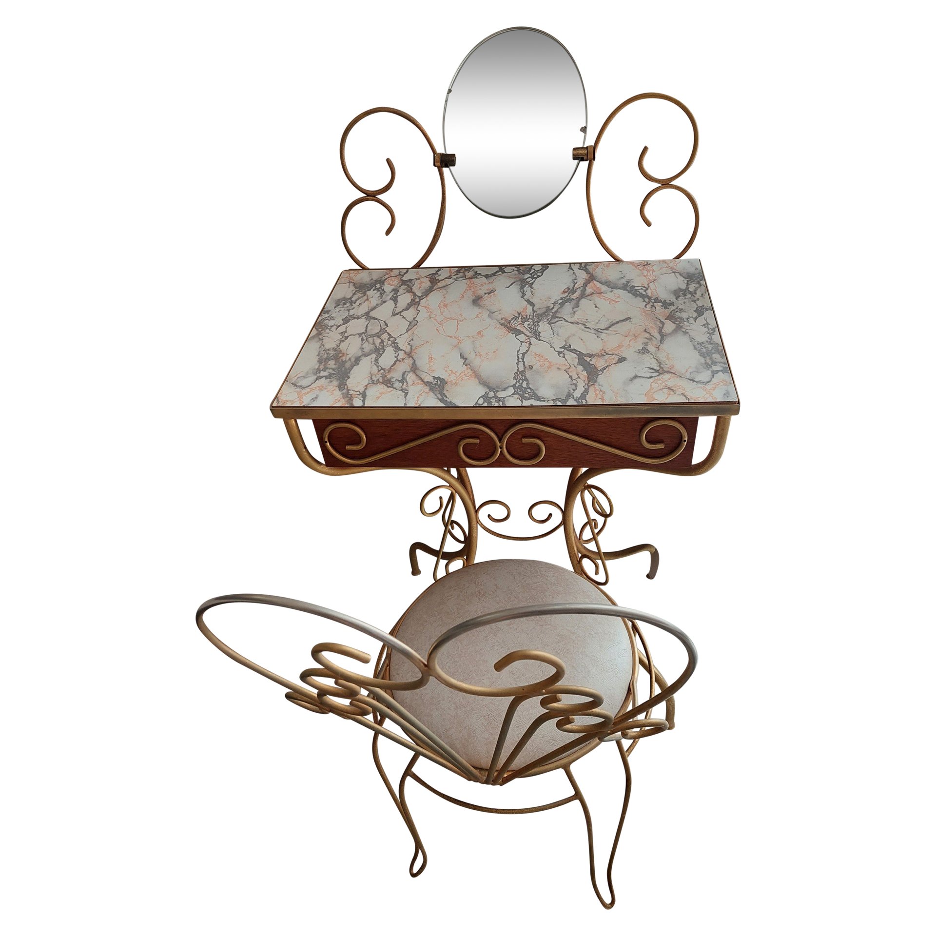 Rod iron dressing table deals