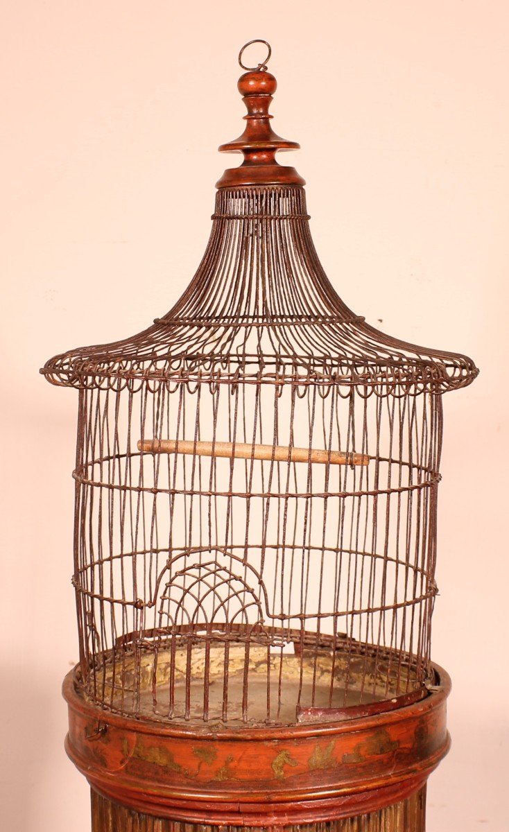 Cage à Oiseaux Sur Pied à Décor Chinoisant -19°