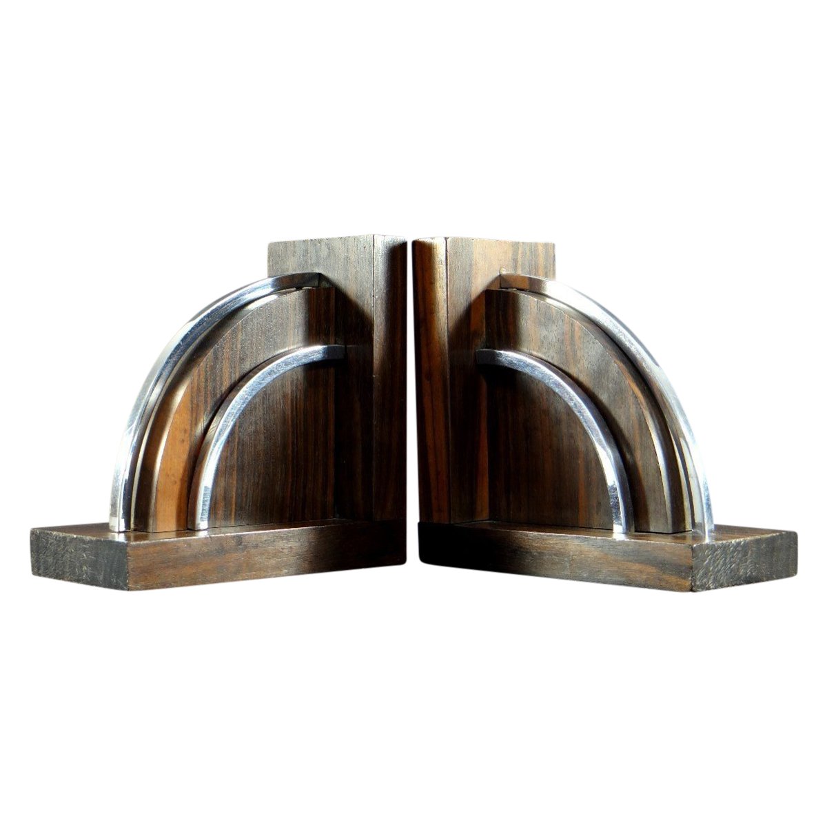 Paire de serre-livres ArtDeco - Petits faunes en bronze - Pa