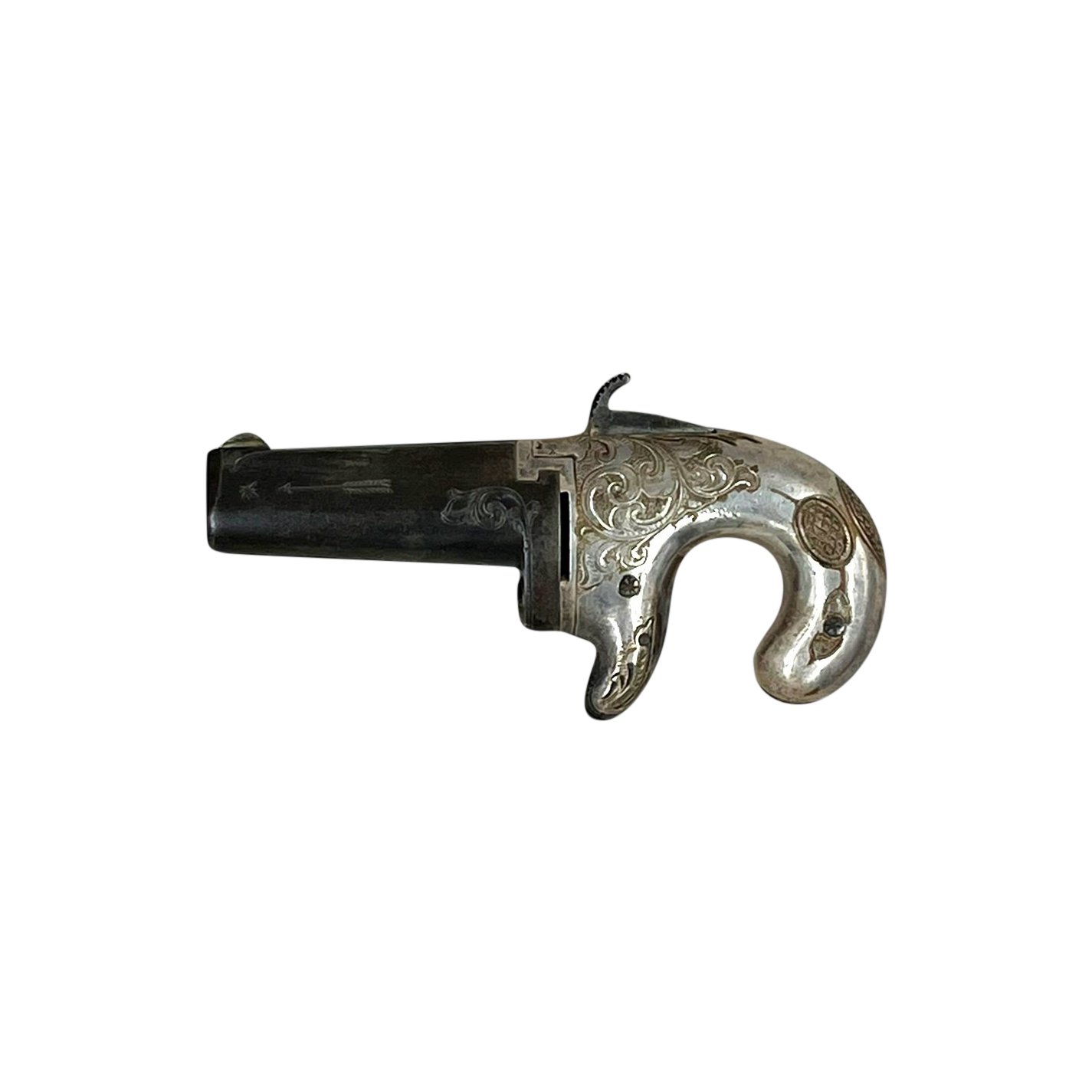 Pistolet de pirate Derringer - 1 coup - 21,5cm - Métal