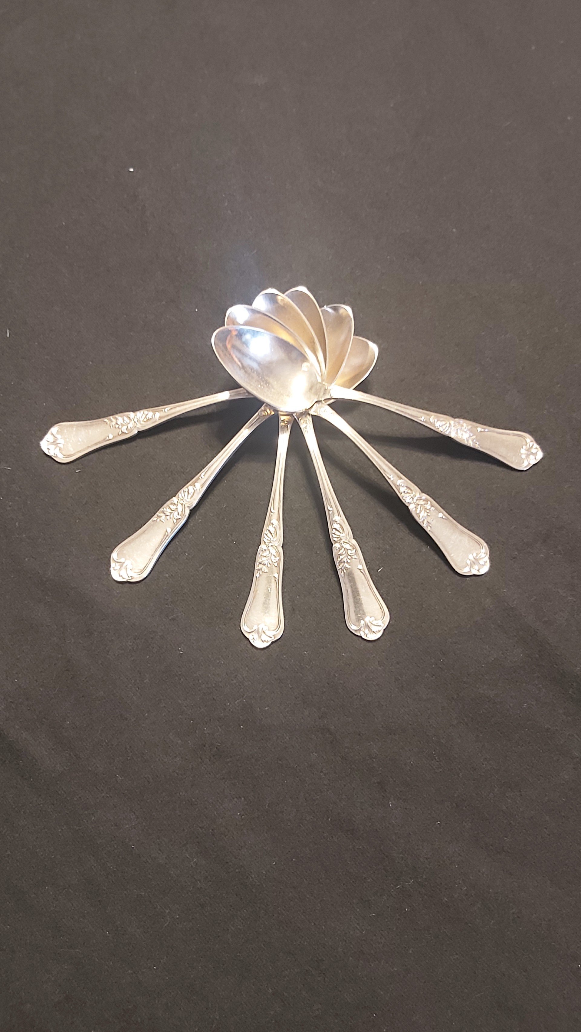 6 solid silver teaspoons Silver Cutlery set Antikeo
