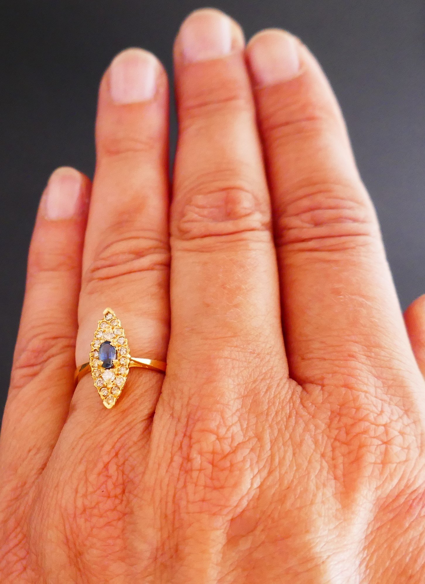 Sapphire marquise ring hotsell