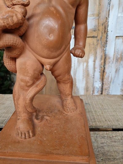 Sculpture Ancienne D’hercule 20ème Siècle Signée Marcel Courbier