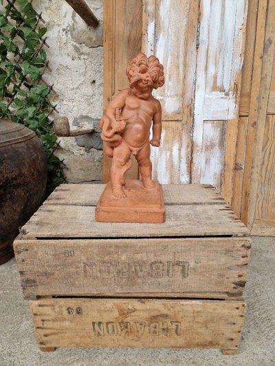 Sculpture Ancienne D’hercule 20ème Siècle Signée Marcel Courbier