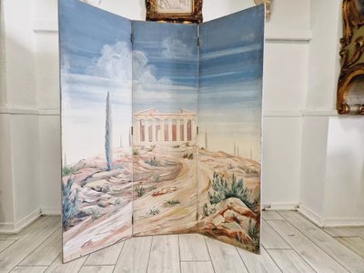 Paravent Ancien Paravent Français "le Panthéon"