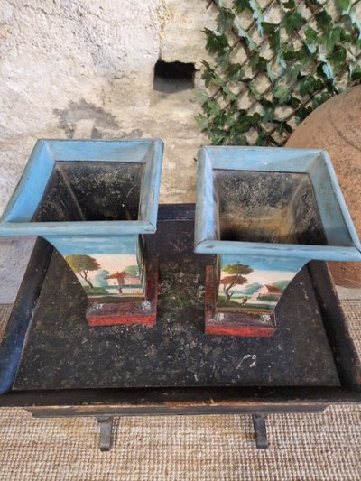 Paire De Vases Cache-pots Français XIXe Siècle