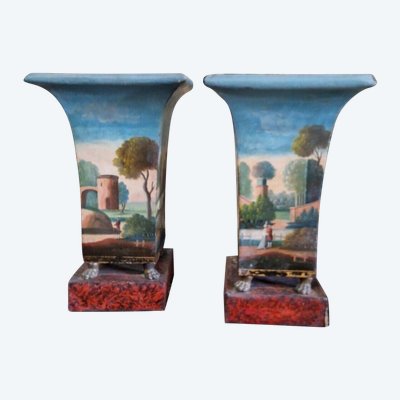 Paire De Vases Cache-pots Français XIXe Siècle